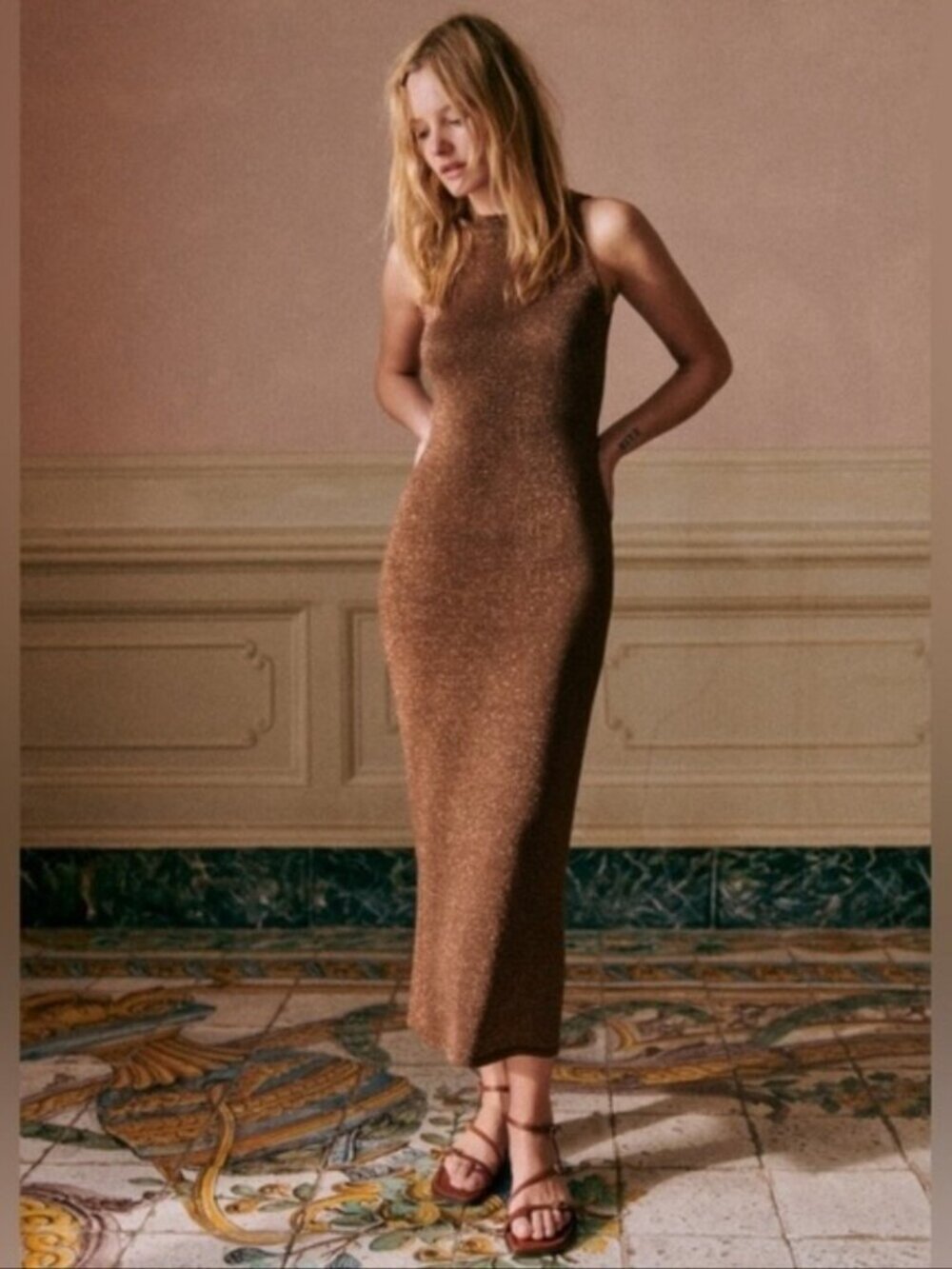 Sezane Dress/Mahalia bronze dress